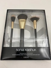 3 Piece Sonia Kashuk Professional Contouring & Highlighting Brush Set New