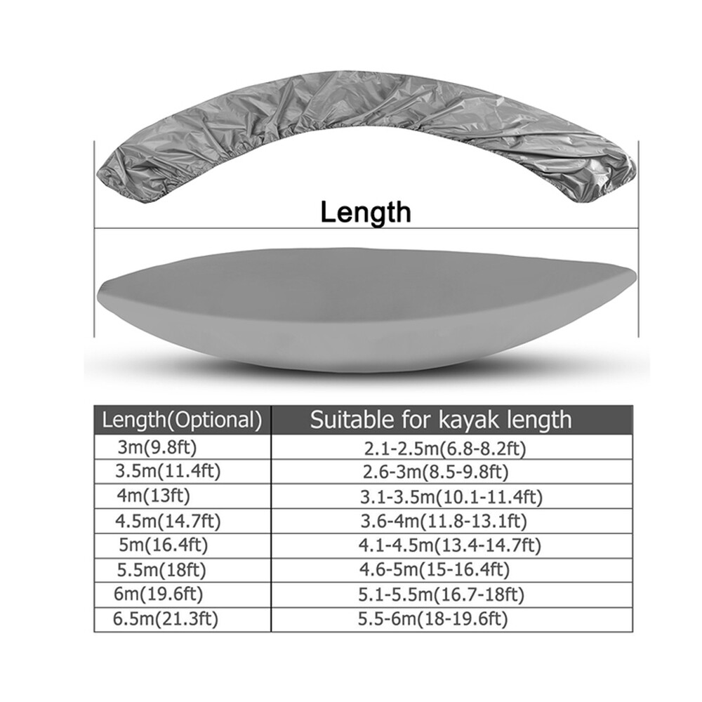 Kayak Cover Canoe Boat Waterproof UV Rain Sun Shield Dust Resistant
