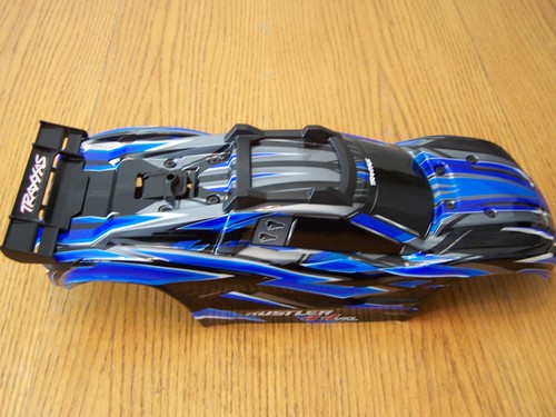 Fit Traxxas RUSTLER 4X4 VXL Blue Black Body Clip Less Support Mount Decal - Picture 3 of 7
