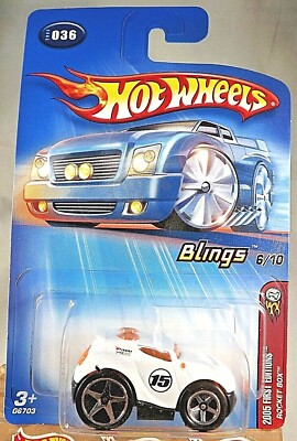 2005 Hot Wheels #36 First Editions Blings 6/10 ROCKET BOX ''15'' White/Black w/5Sp