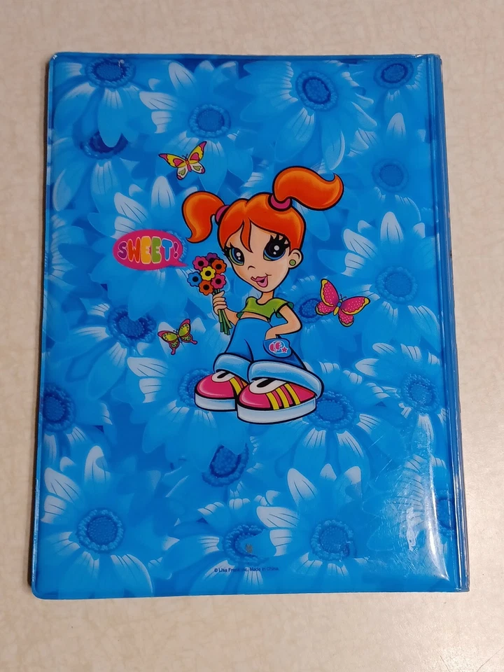Cubierta de cuaderno Lisa Frank Friends 411 niñas regla azul viaje de amistad Foto 4 de 4