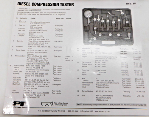 Performance Tool W89735 - Diesel Compression Tester. (Missing 2 Adapters) - Picture 5 of 11