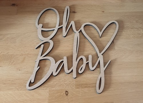 Oh Baby Wood Sign Large Baby Shower Sign Backdrop Plaque Wall Sign Party - Picture 2 of 3