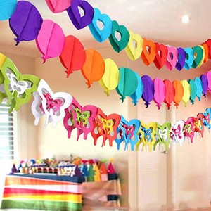 Details About Hanging Paper Garland Chain Home Wedding Birthday Party Ceiling Banner Diy Decor