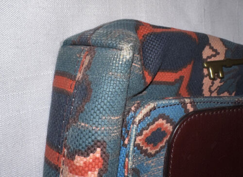 Fossil Crossbody bag Canvas Leather Boho Southwestern Rustic Art Deco Aztec Key - Picture 4 of 16