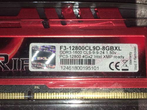 NOS NEW G.Skill Ripjaws X DDR3-1600 PC3-12800 4GB x2 RAM Memory Intel i7 i5 i3 - Picture 6 of 6