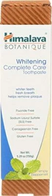 Himalaya Botanique Whitening Toothpaste All Natural Fluoride Free SLS Gluten Ca