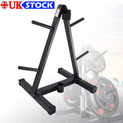 66 Lb Multi-Use CAP Barbell 1-Inch Standard Weight Plate Tree And