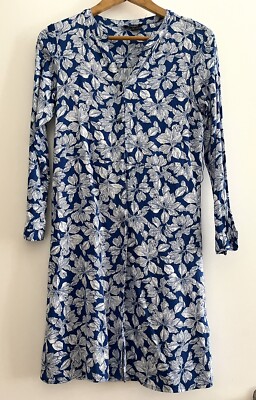 Esmara Blue White Floral Parisian Dress Long Sleeve- EUR 36/ FR38/ US Medium