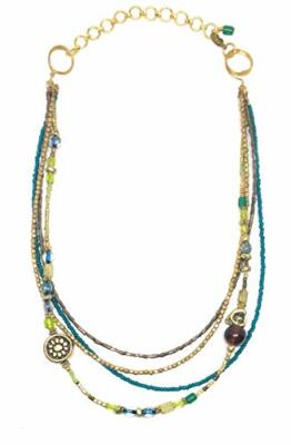 Village Artisan Lush Rainforest Necklace Beaded Long Accessory Fashion Gift