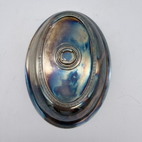 Vintage Small Silverplate Oval Bowl with unique Bottom - Picture 12 of 18