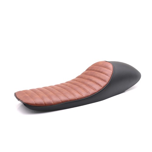 Cafe Racer Black&Brown Seat Retro Scrambler Hump Seats For Honda CB100 CL350 450 - Picture 9 of 9