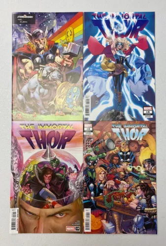 THE IMMORTAL THOR #18 SET OF 4 MARVEL COMICS EWING BAZALDUA HOLLINGSWORTH ad