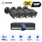 Annke 5Mp 8Ch 1Tb Ssd Dvr 3K Audio Security Camera System Color Night Vision Ai