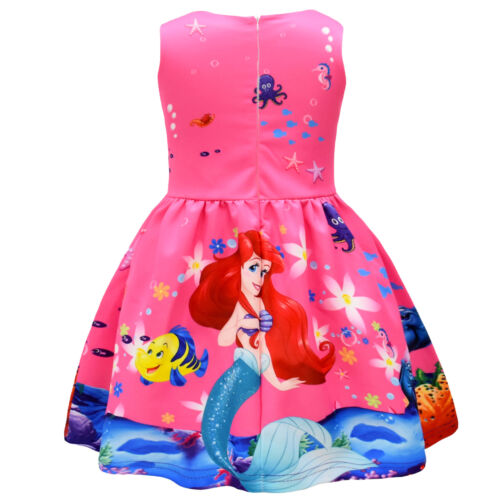Ariel Prinzessin Kleid ärmelloser Rock Baby Cosplay Blume Schleife Kleid Mode - Bild 37 von 49