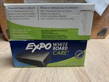 LOT OF 2 EXPO BRAND WHITE BOARD CARE ERASERS NEW IN BOX 81505 DRY ERASE