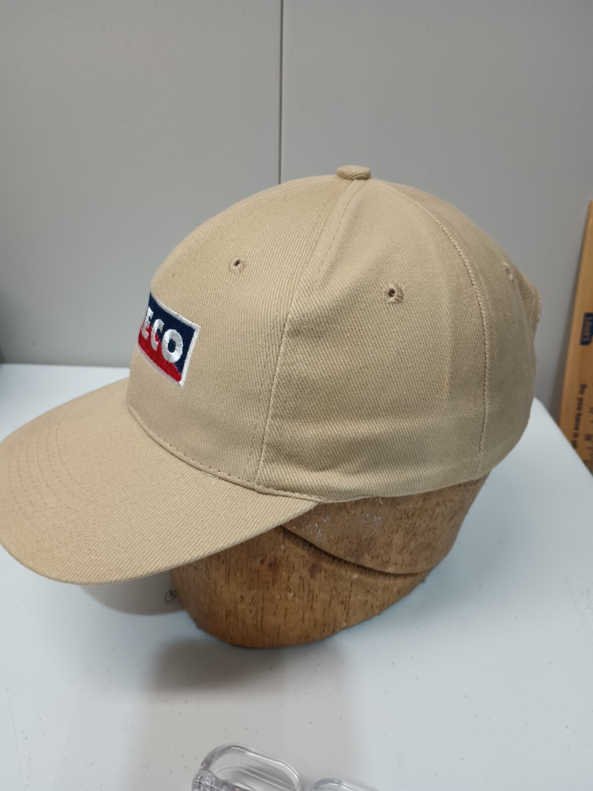 AMECO Hat Cap Beige Adjustable Solid Back - image 2