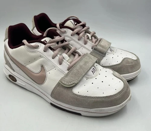 NIKE AIR Women's Size 8 Hook and Loop Strap White Pink Shoe Sneaker