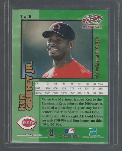 2000 Starting Lineup Elite Ken Griffey Jr Reds Loose Sports Figure and Card - Picture 13 of 14