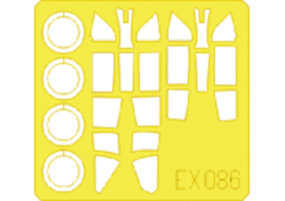 Eduard 1/48 Scale Mask for Ki-27 Nate by Hasegawa - EX086 Eduard 1/48 Scale Mask for Ki-27 Nate by Hasegawa - EX086