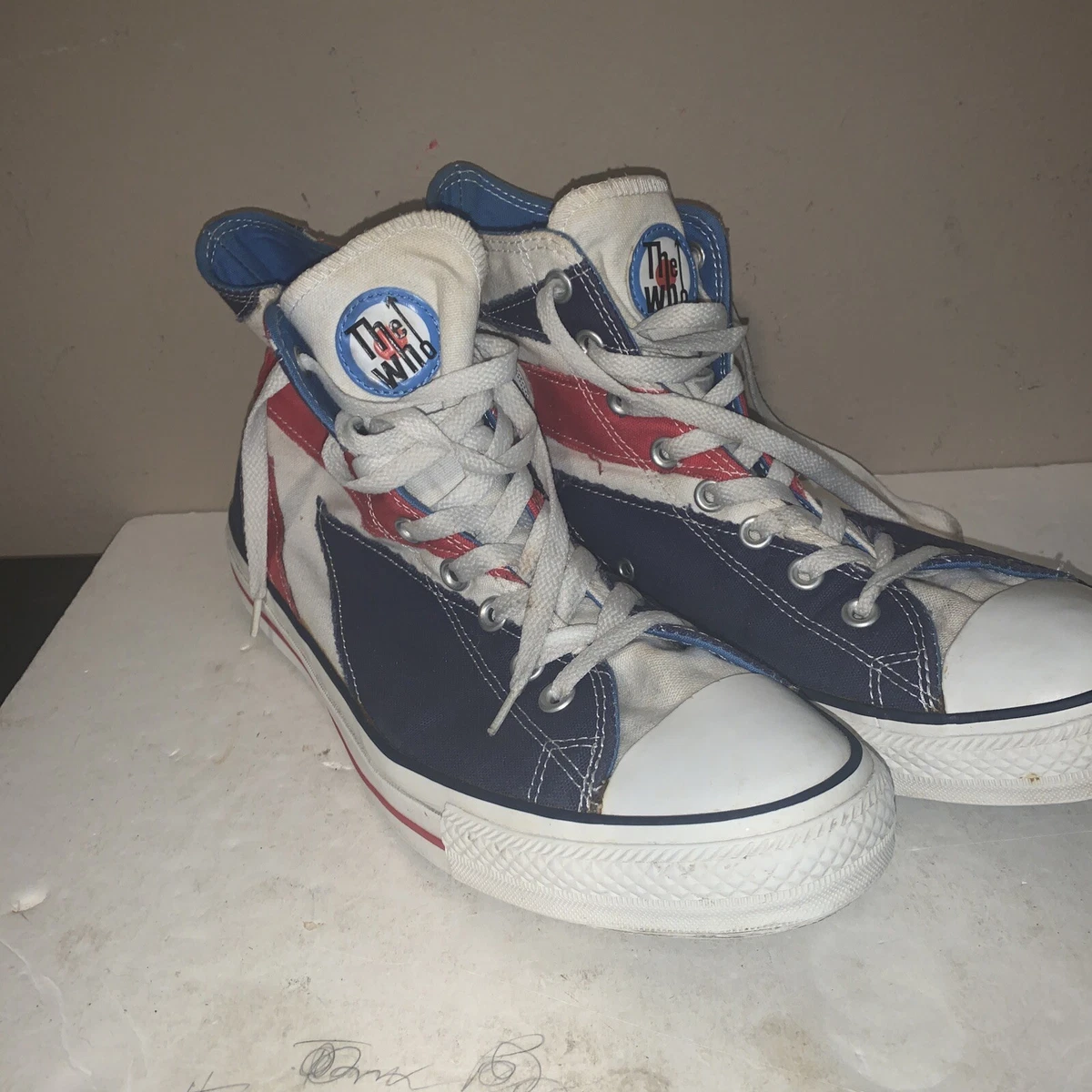 RARE The Who Converse All Chuck Taylor British UK Flag Sneakers Men Size 11 | eBay