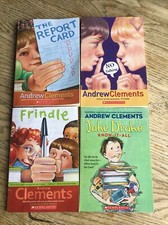 Lot of 4 ANDREW CLEMENT Books JAKE DRAKE , NO TALKING, FRINDLE , THE REPORT CARD