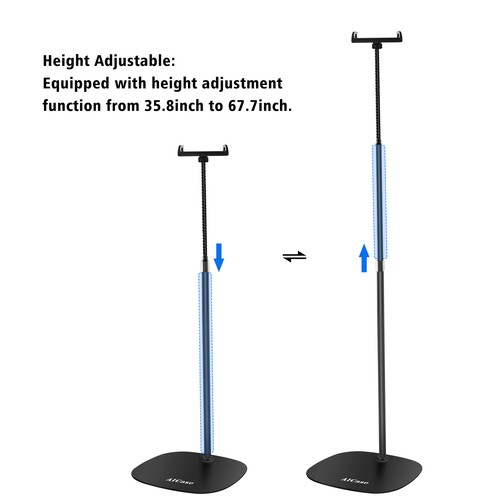 Detachable Universal Cell Phones Tablet iPad Selfie Gooseneck Floor Stand Holder - Picture 11 of 11