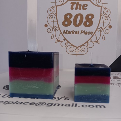 Scented Handmade Designer Candles Multicolor 2in And 1.5in - Picture 4 of 5