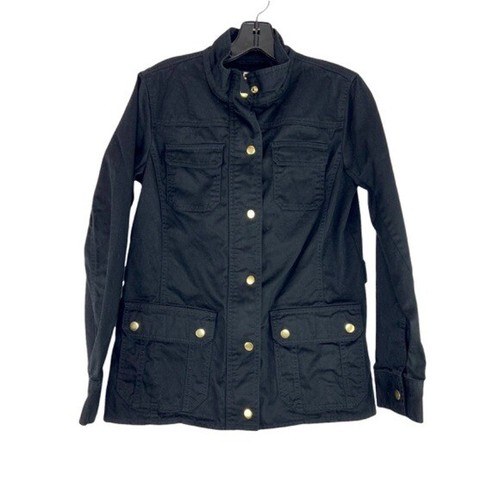 Talbots Black Twill Field Jacket 