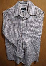 Eddie Bauer Wrinkle Resistant Classic Fit Shirt Men's M Plaid White/Red/Gray