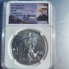 2015 $1 American Silver Eagle .999 Fine Silver Coin MS70 Classic NGC Brown Label