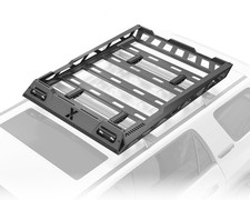 55x41 Roof Rack Cargo Basket LED Light Bars Cargo Net 150LBS for Truck SUV