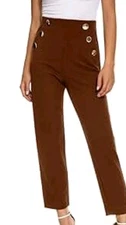 Brown Salior Marina JL Strech Ankle Capi Pants Size S M Ponte Stretch 