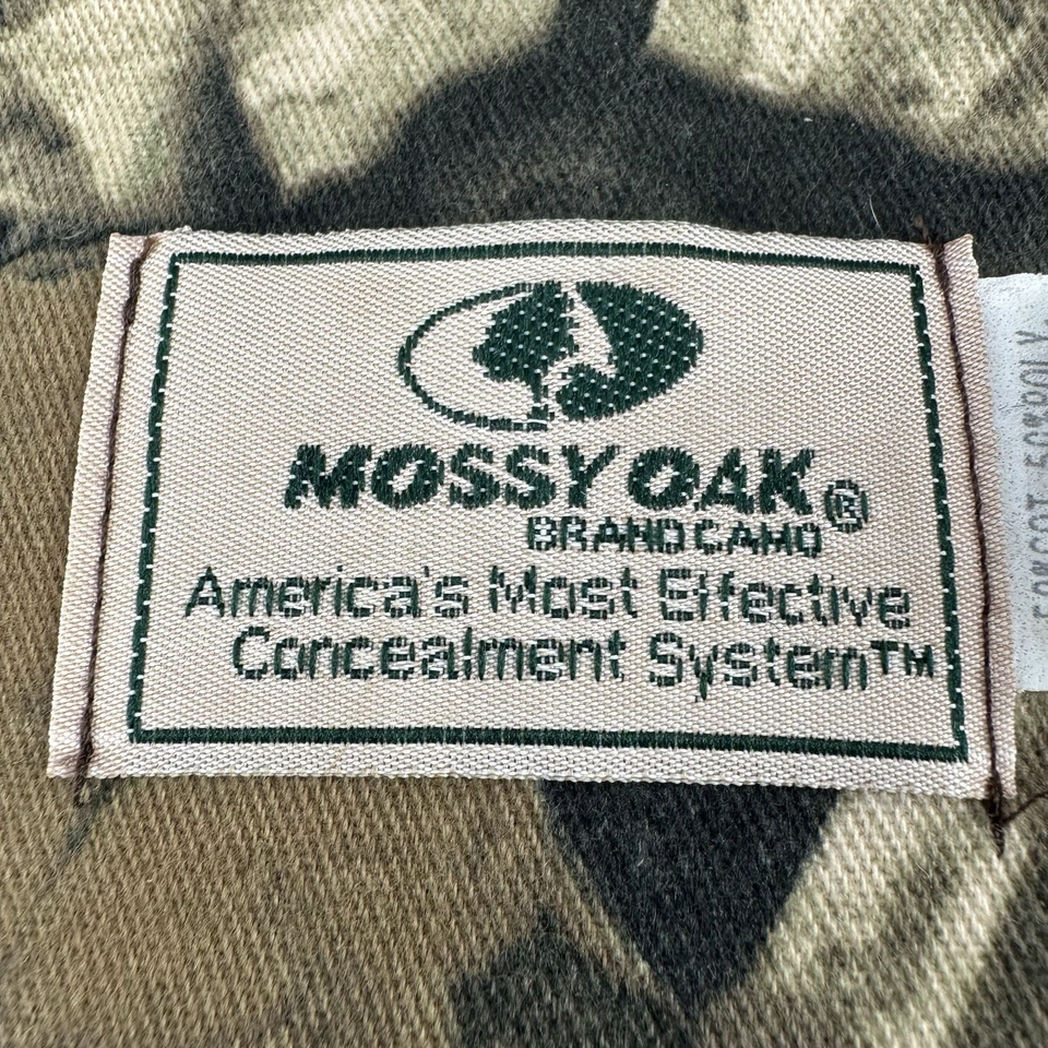 Vintage Mossy Oak Turkey Vest Cut-N-Run #0017 Camo Seat Cushion Size Large 90s - Image 4 of 4