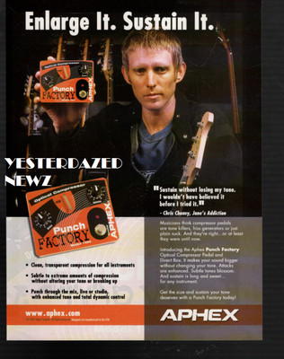 2004 Print Ad for Aphex Punch Factory Pedal w/ Chris Chaney of Jane's Addiction