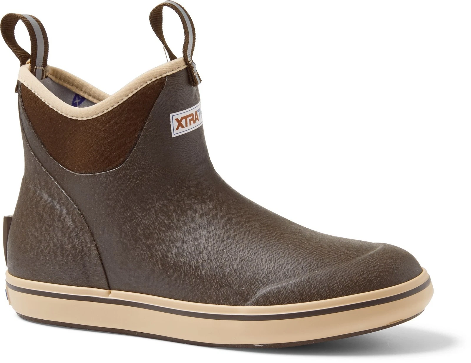 XTRATUF Ladies Brown 6" Rubber Ankle Deck Boots - SIZE 6