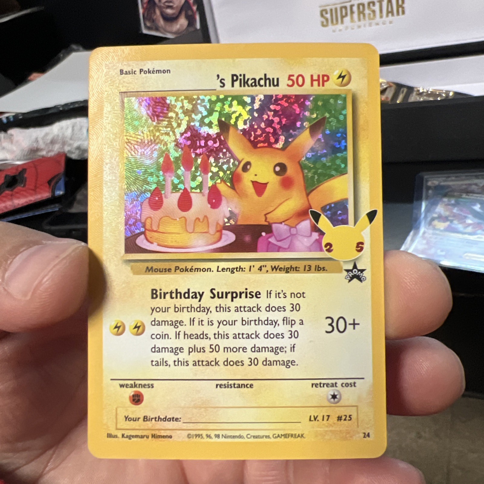 Birthday Pikachu 2021 Celebrations: Classic Collection #24 Holo