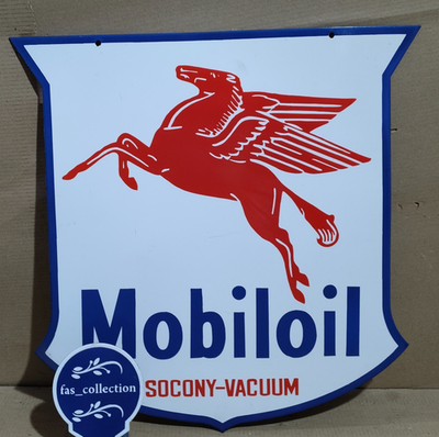 #ad #ad Socony Vacuum Mobil oil Porcelain Enamel Sign 24 x 24 Inches 2 Sided $149.00