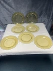 7 Yellow Depression, Federal Patrician Spoke 11 Inch Plates