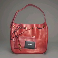 Saint Laurent Tote Hobo Bag Paris VII Sangria Red YSL Gold ebay Autent. READ IT!