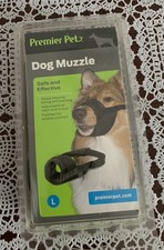 Premier Pet Dog Muzzle Black Gray Large 10 In Snout Radio Systems Corp Brand New
