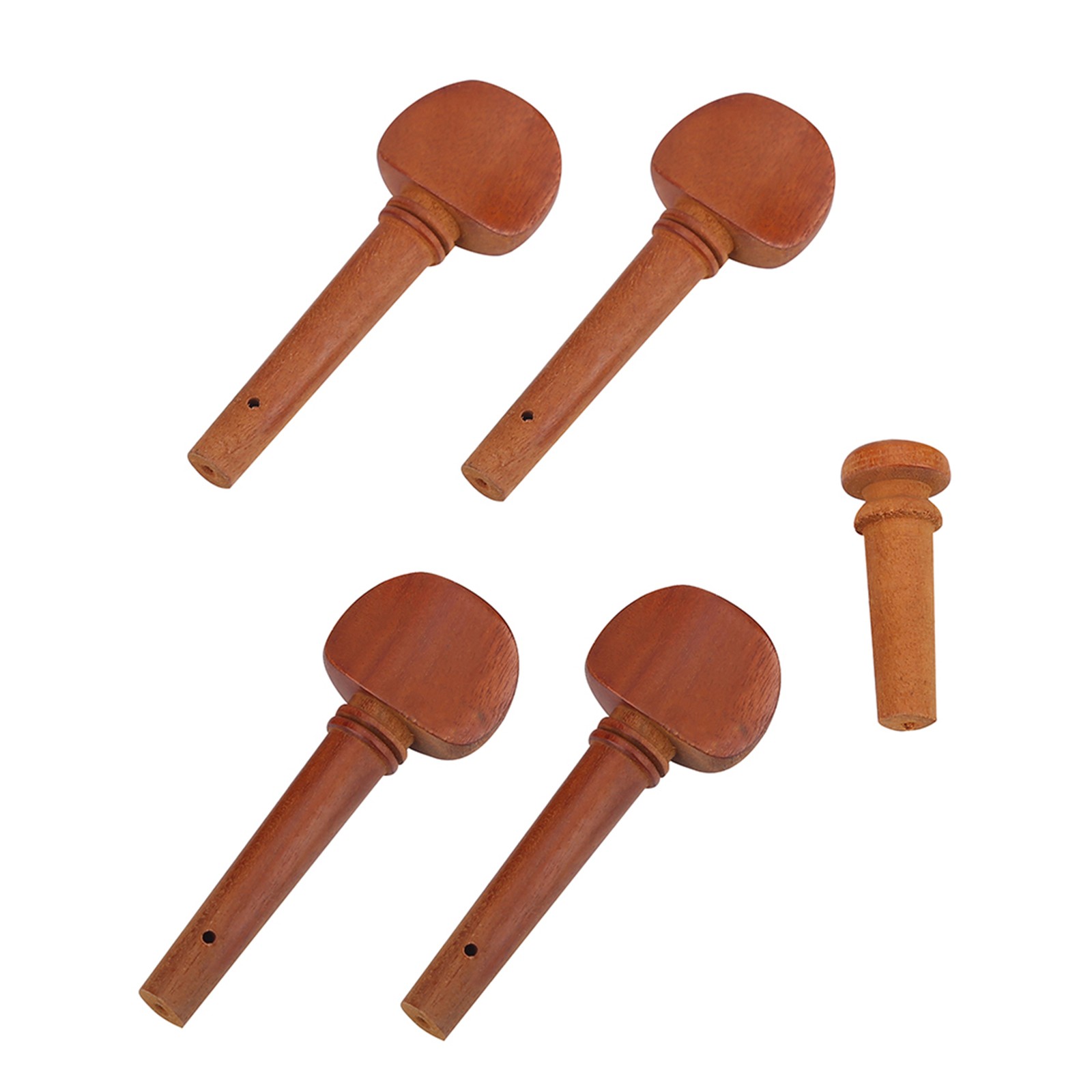 °1Set Jujube Wood Violin Parts 4/4 Fittings Chinrest Pegs Tailpiece Tunners