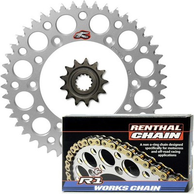 Renthal Honda CRF450RL 14/53 Silver Grooved/Ultralight Sprockets/Works Chain Kit