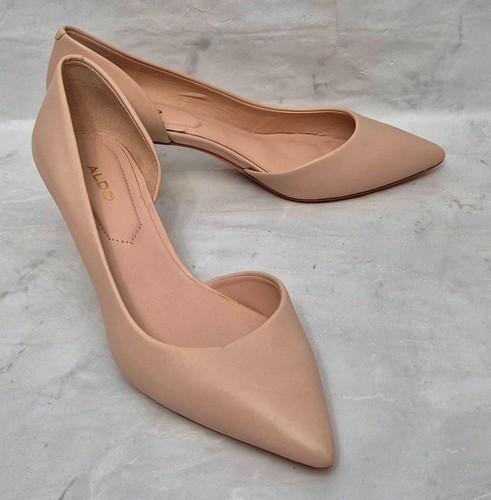 ALDO Ladies Nyderindra Stunning Pink Leather Slip On Heel Shoes UK 3 MRRP £89 - Picture 3 of 8