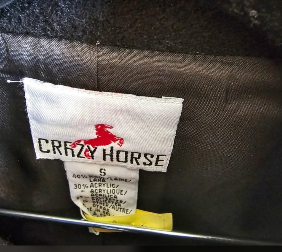 Crazy Horse Lined Black Jacket Withe Ornate Butto… - image 3