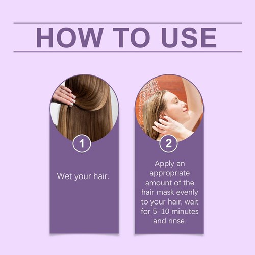 Purple Hair Mask 100g Neutralizes Yellow Tones Deep Nourish Brighten Hair N E W - Picture 17 of 20