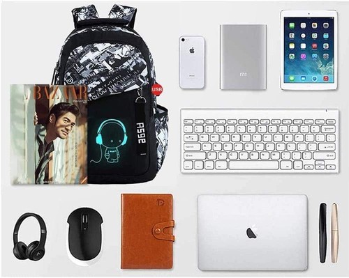 Asge Schulrucksack Jungen Mädchen Teenager Rucksack Groß Schulranzen Reflekti... - Bild 6 von 6