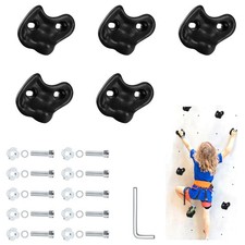 Extra Large Black Rock Climbing Holds for Kids, Rock Climbing Wall Holds Set