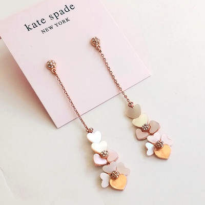 Kate Spade NY Rosegold Edel Stiefmütterchen Ohrhänger NEU