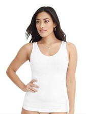 Jockey Essentials Womens Core Body Smoothing Tank Top White Size Small Brand New